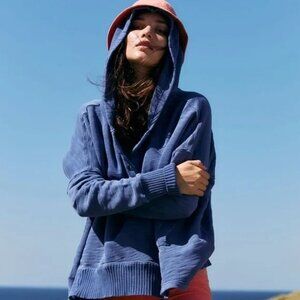 Free People Movement Solid Honey Pull Over Sweater Hoodie Boho Size XS Oversized